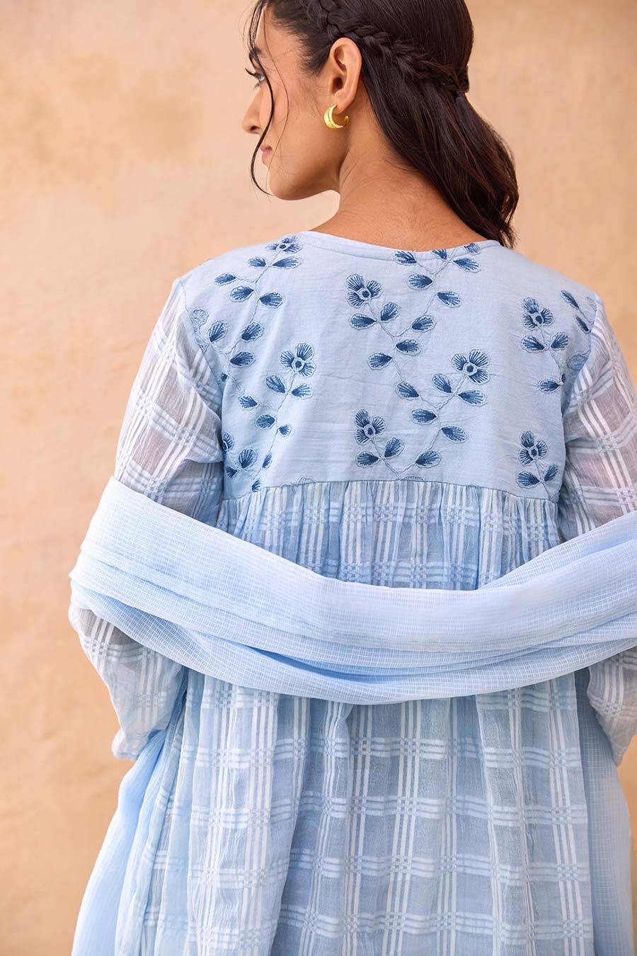 Blue Morning Mist Embroidered Kurta Set