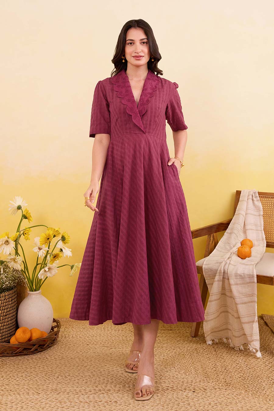 Mulberry Muse Embroidered Dress
