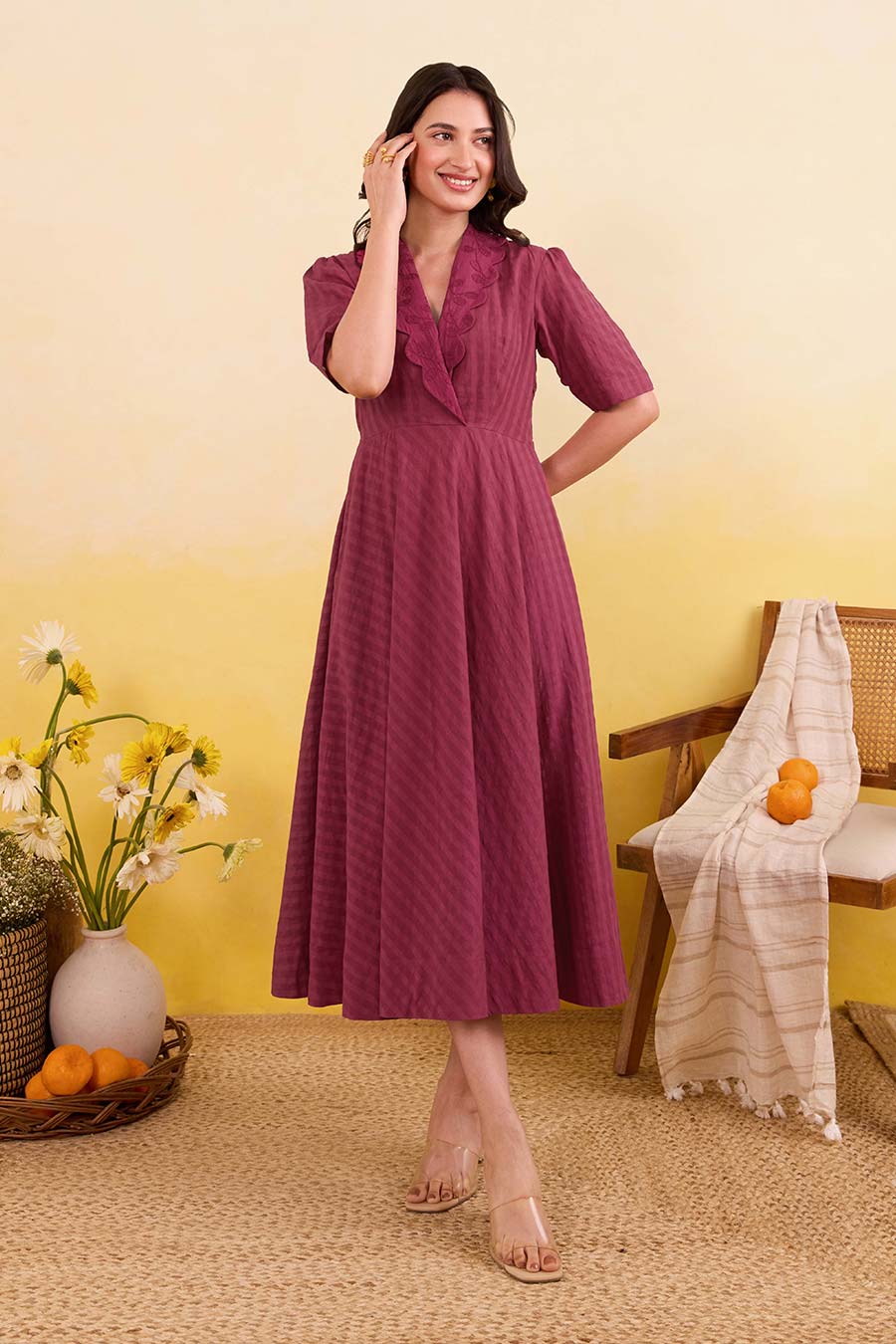Mulberry Muse Embroidered Dress