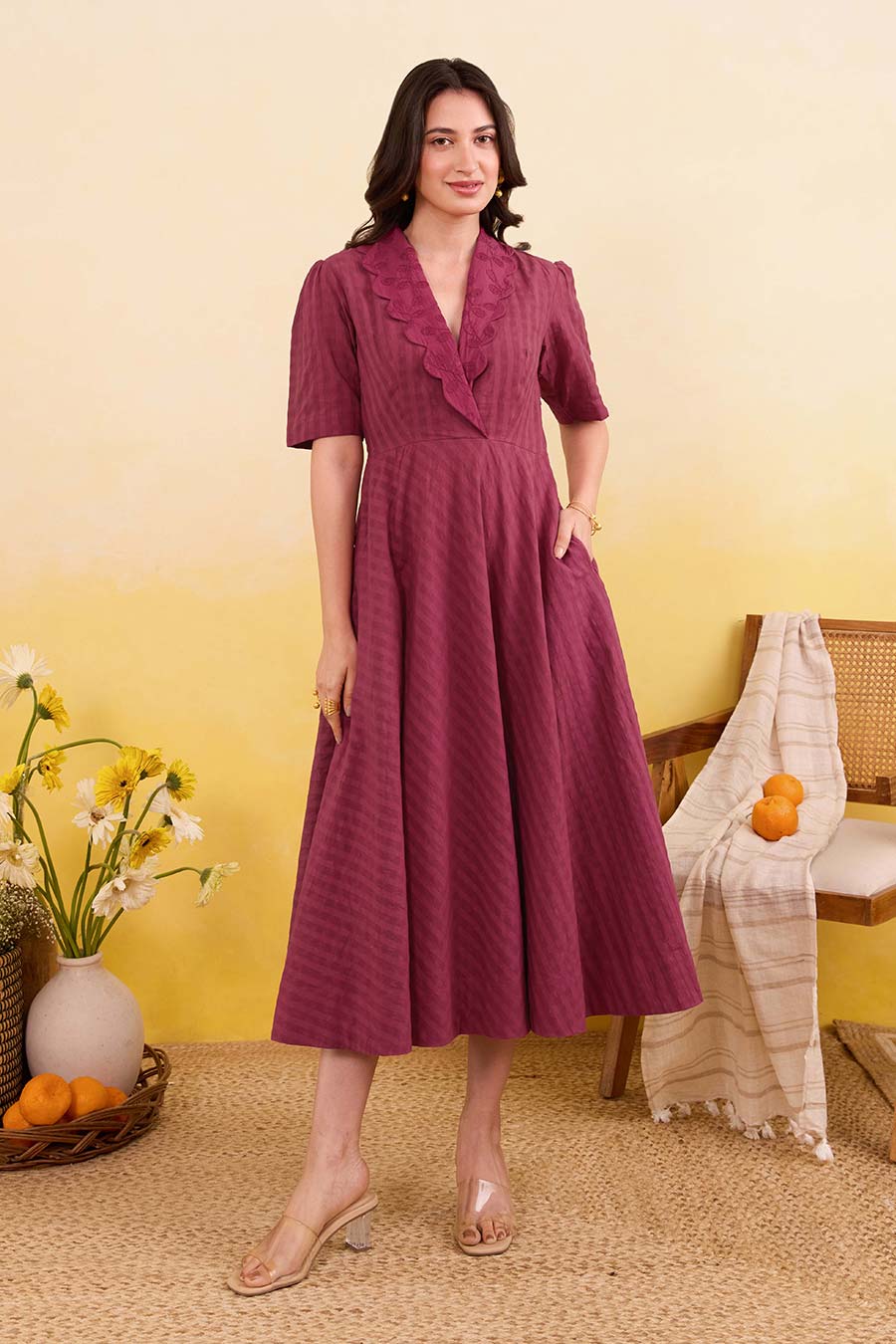 Mulberry Muse Embroidered Dress