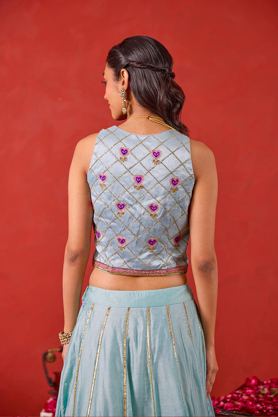 Aayat Blue Embroidered Lehenga Set