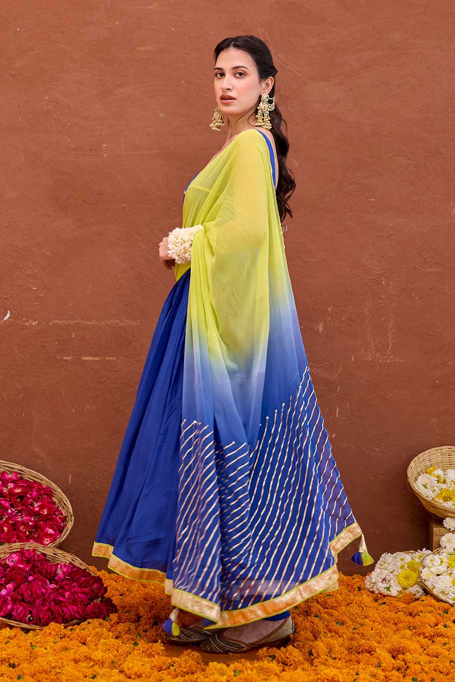 Kashvi Royal Blue Embroidered Anarkali Kurta Set