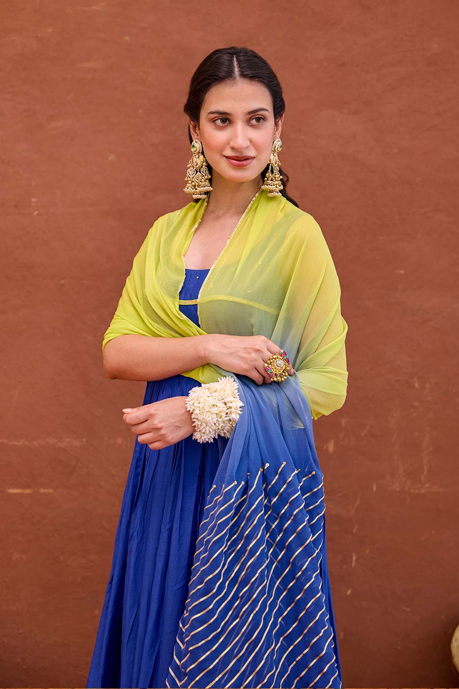 Kashvi Royal Blue Embroidered Anarkali Kurta Set