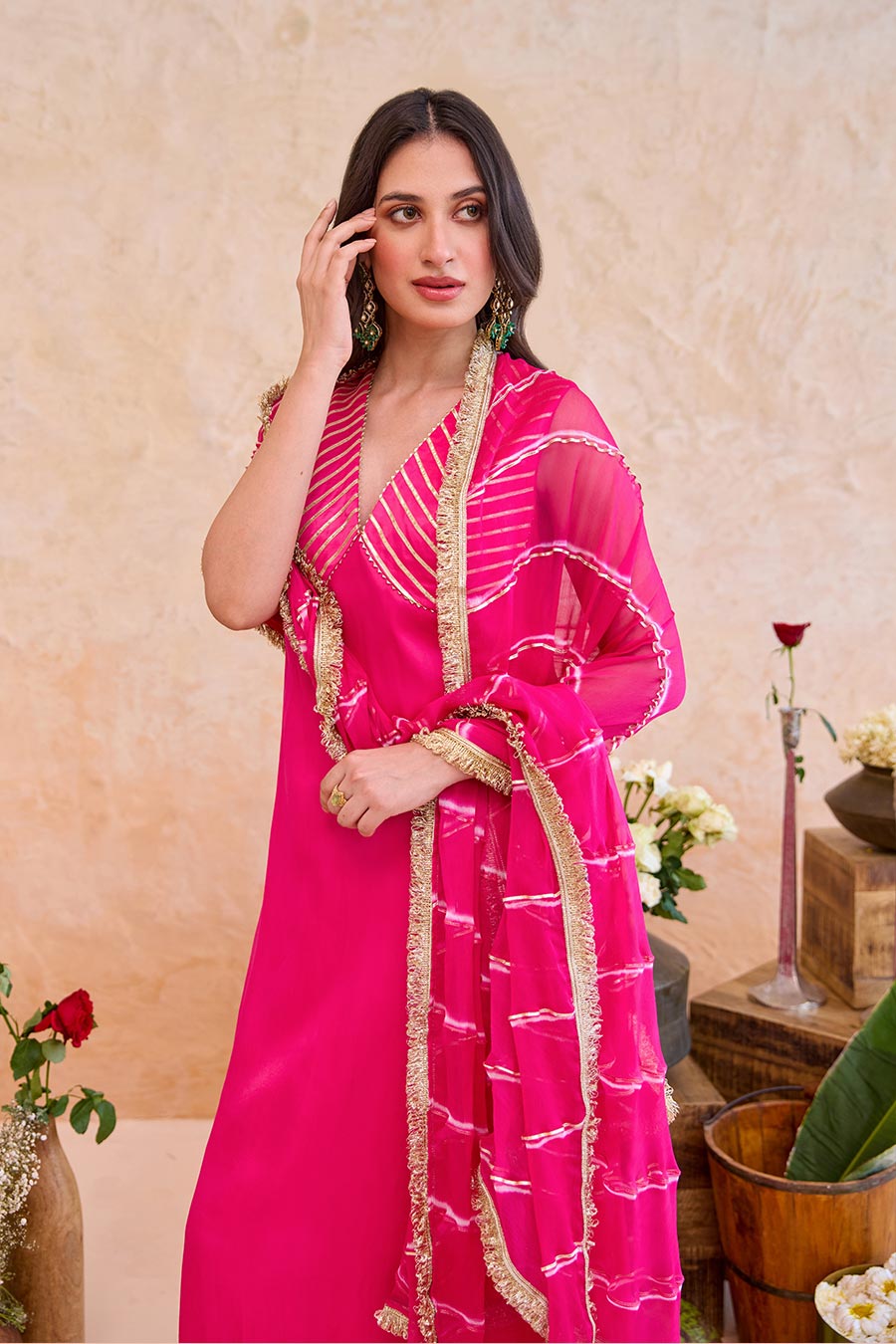 Aarzoo Pink Embroidered Kurta Set