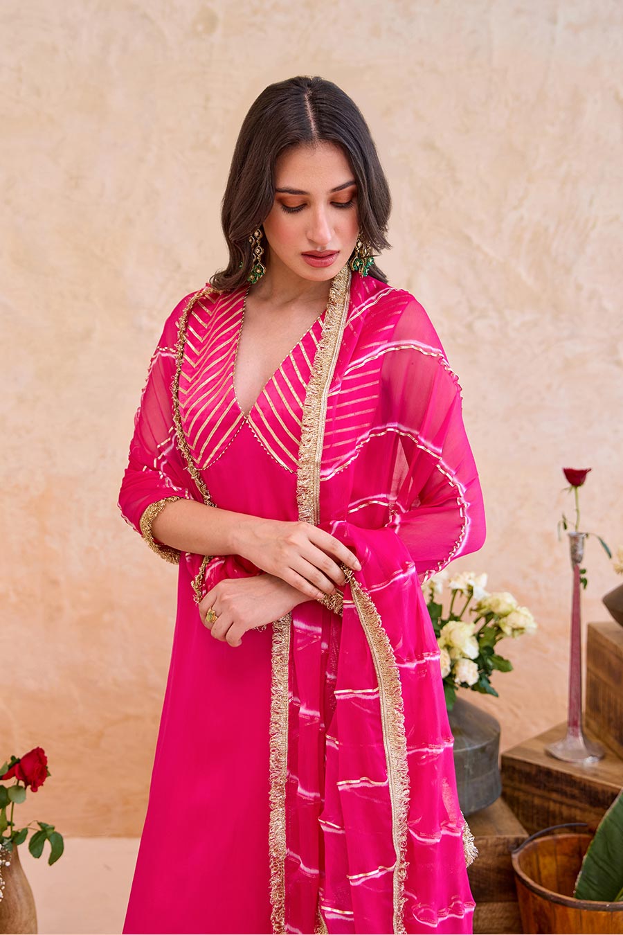 Aarzoo Pink Embroidered Kurta Set