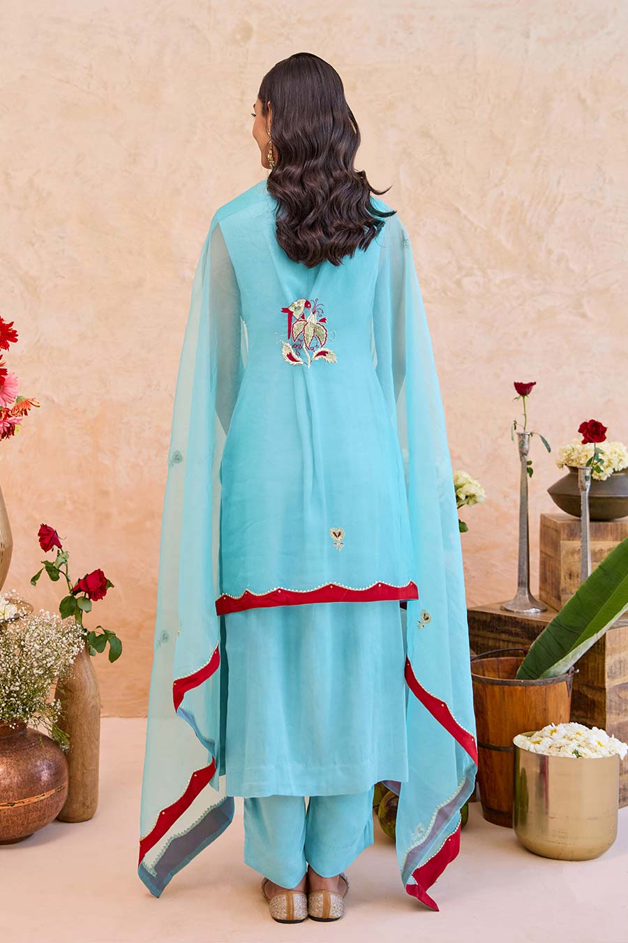 Vaidehi Blue Embroidered Kurta Set