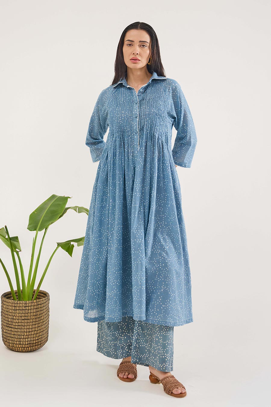 Dewdrop Dance Handblock Print Co-Ord Set