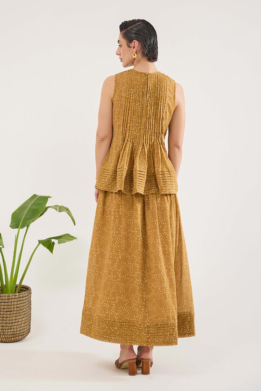Mustard Mirage Handblock Print Co-Ord Set