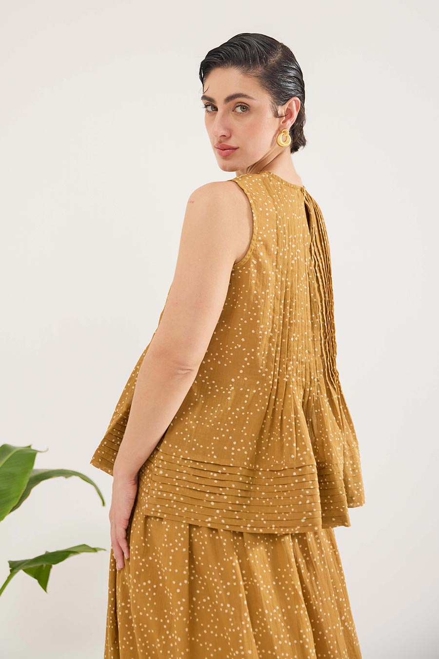 Mustard Mirage Handblock Print Co-Ord Set