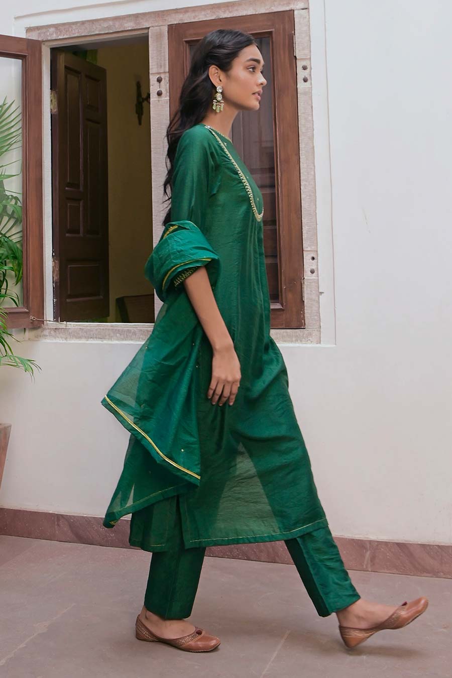 Bottle Green Naaz Kurta Set