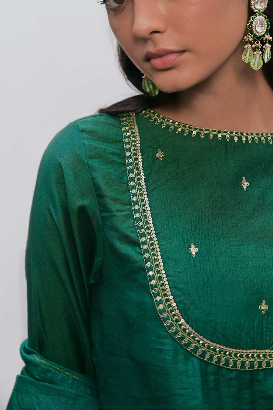 Bottle Green Naaz Kurta Set