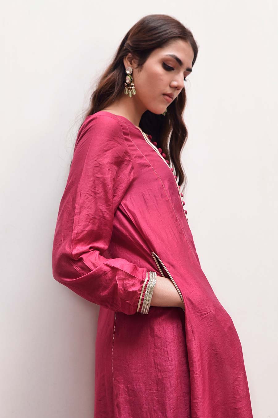 Wine Red Aiza Kurta Set