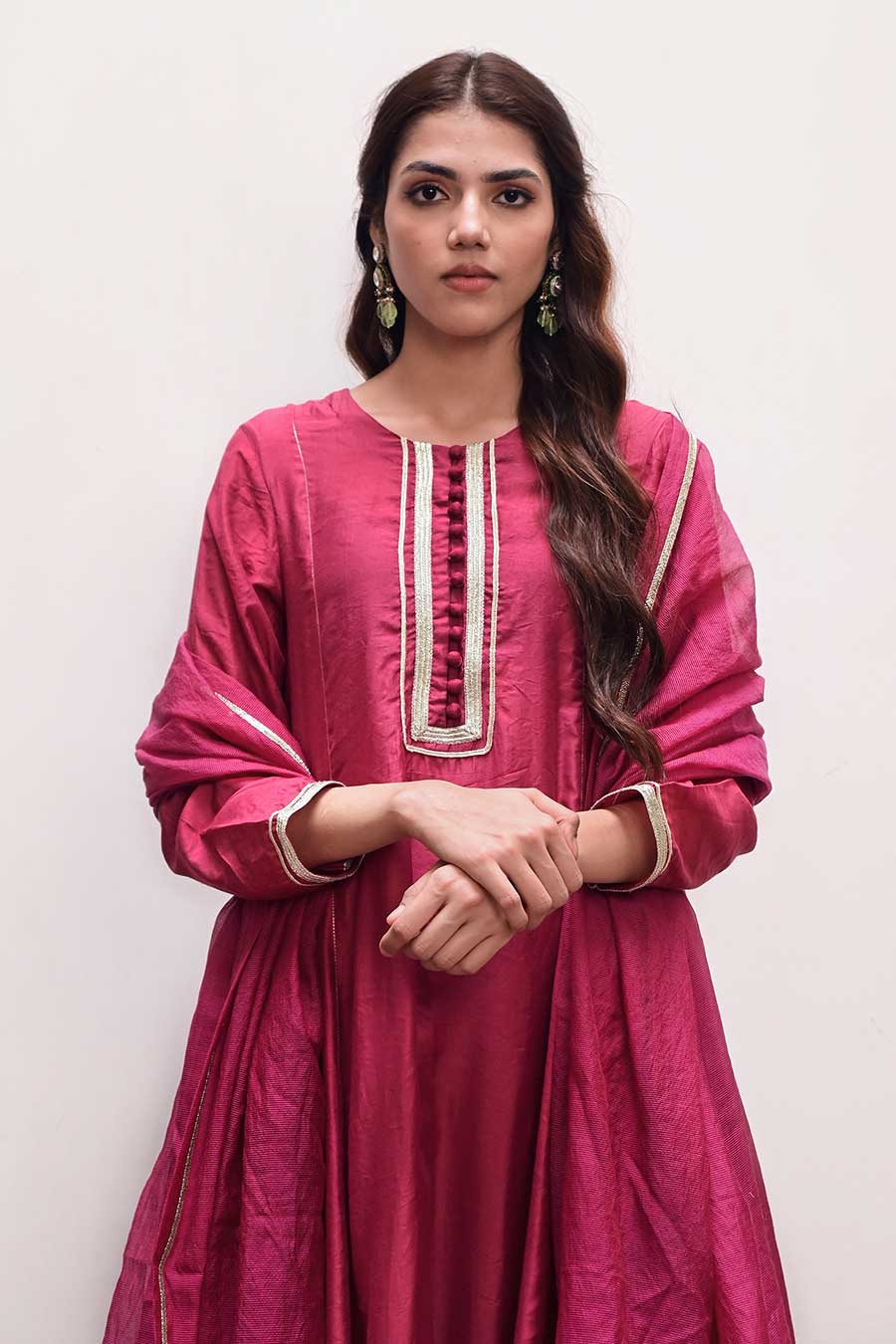 Wine Red Aiza Kurta Set