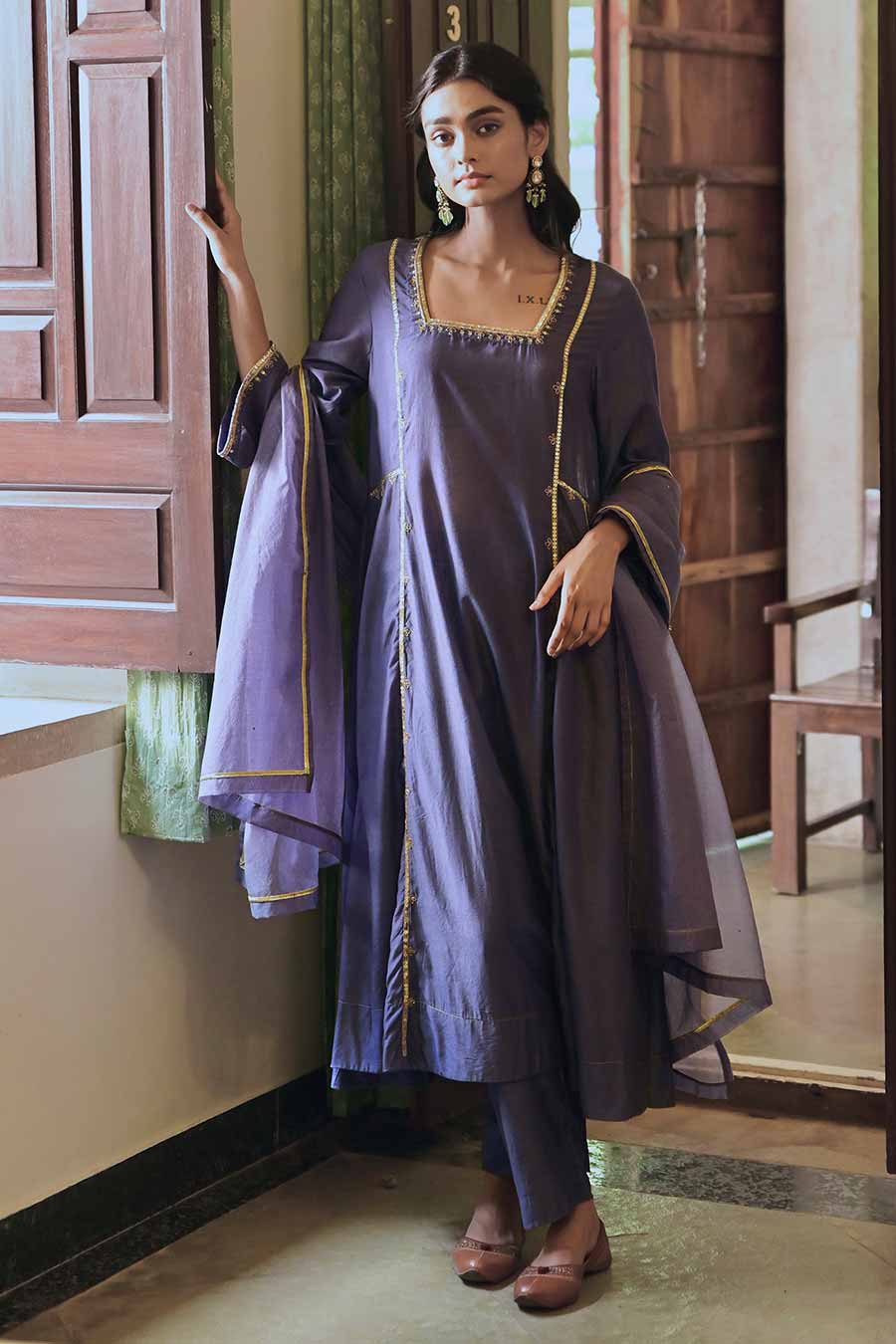Berry Blue Shehnaaz Kurta Set
