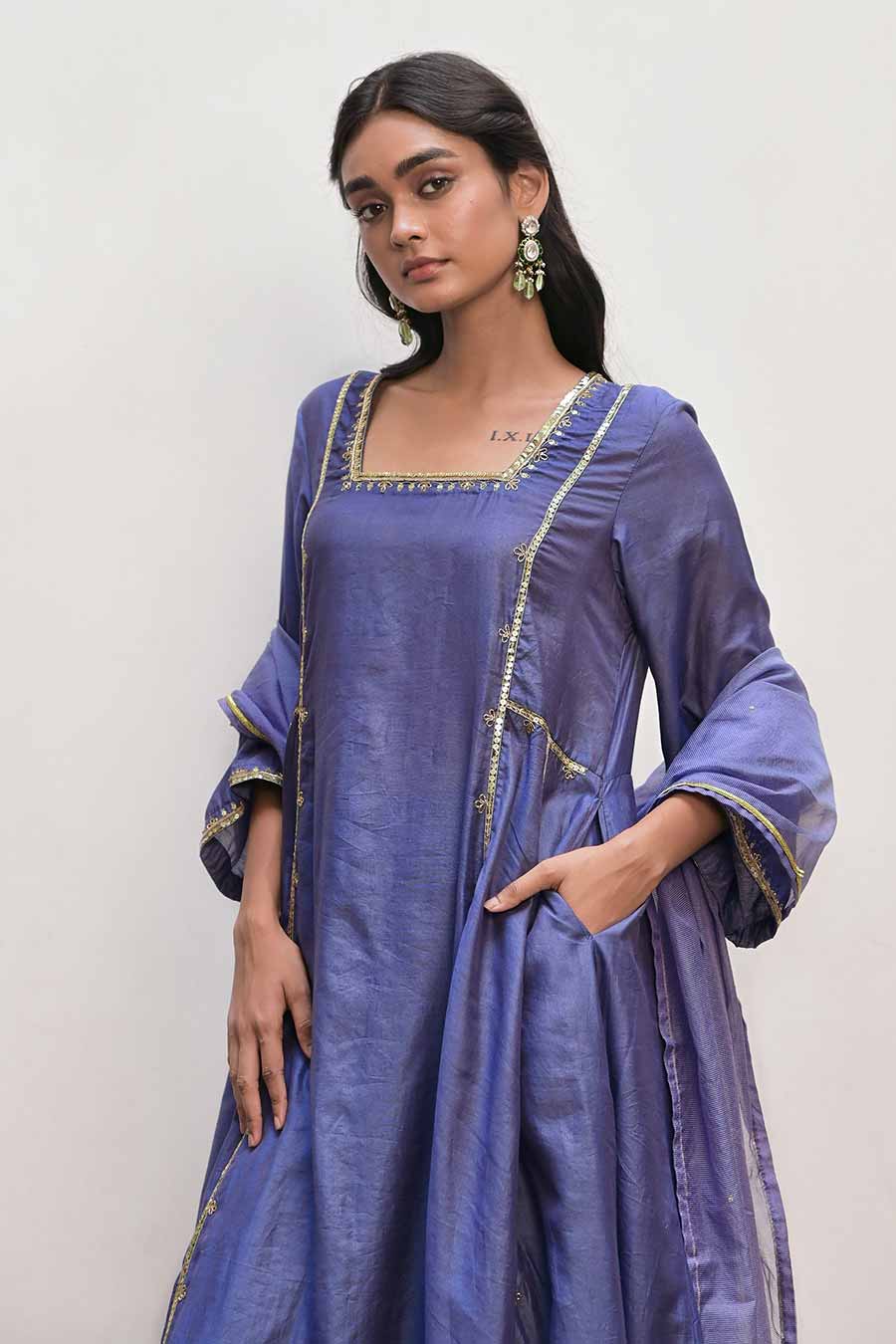 Berry Blue Shehnaaz Kurta Set