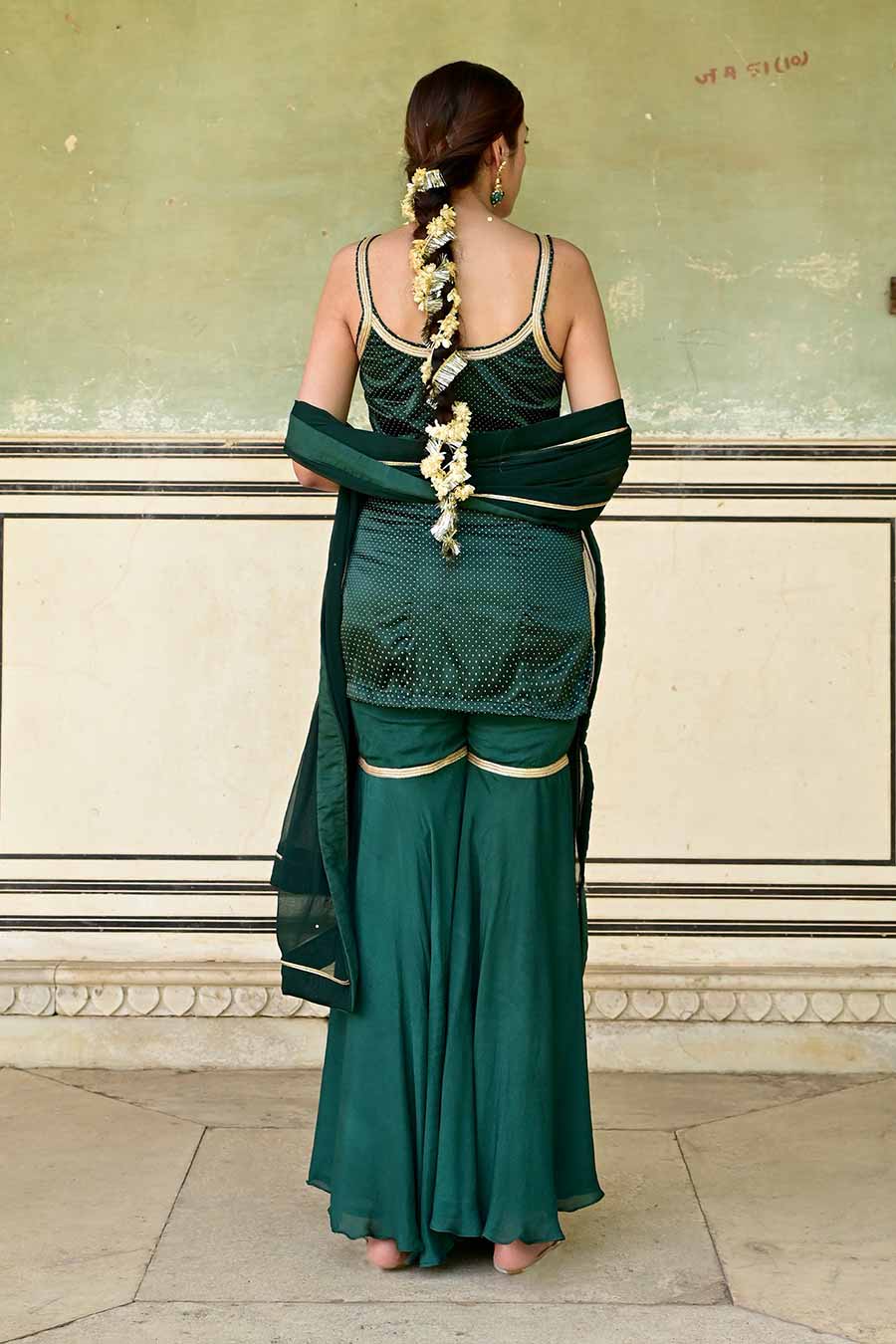 Heena Green Sharara Set