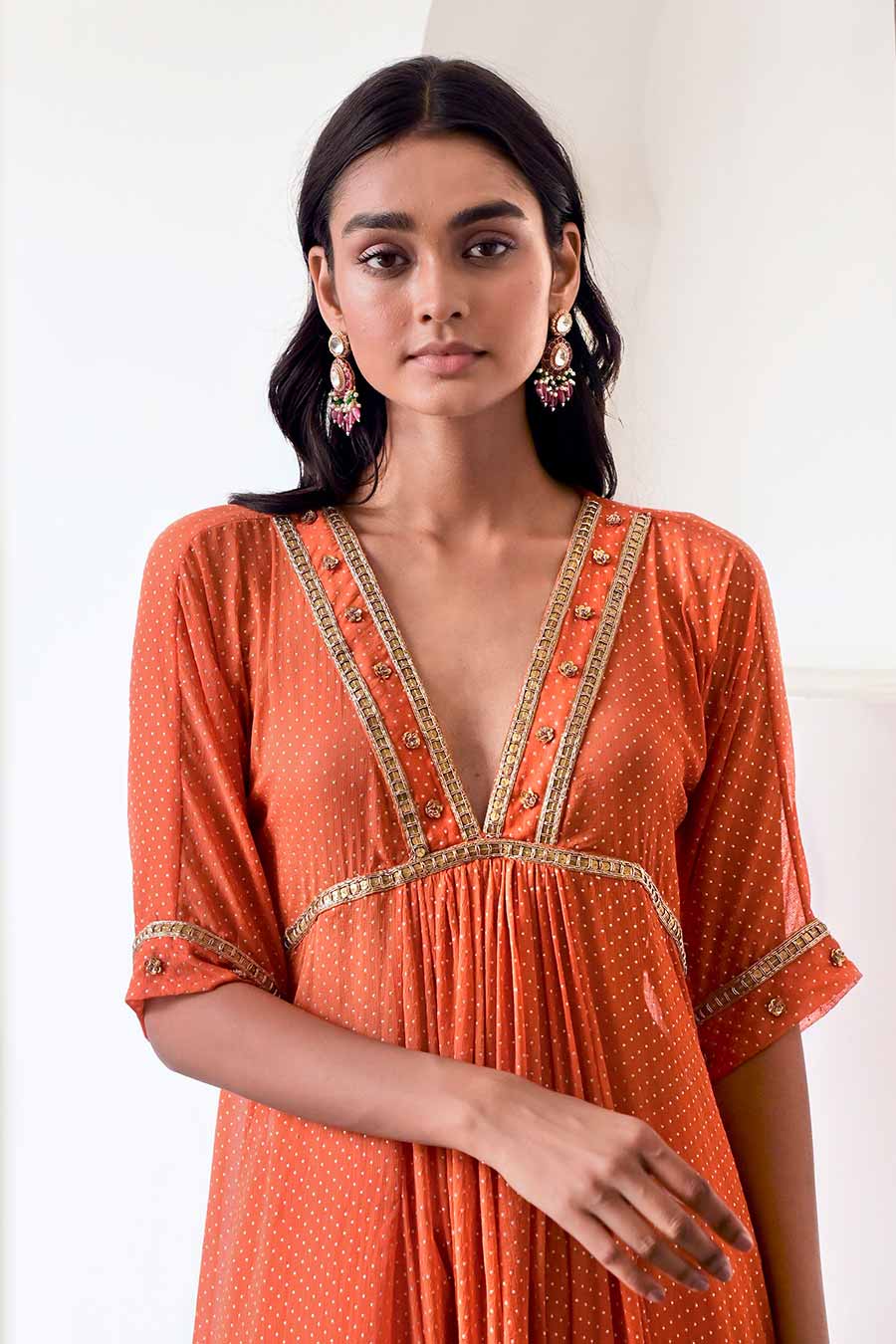 Saffron Ira Kurta & Pant Set