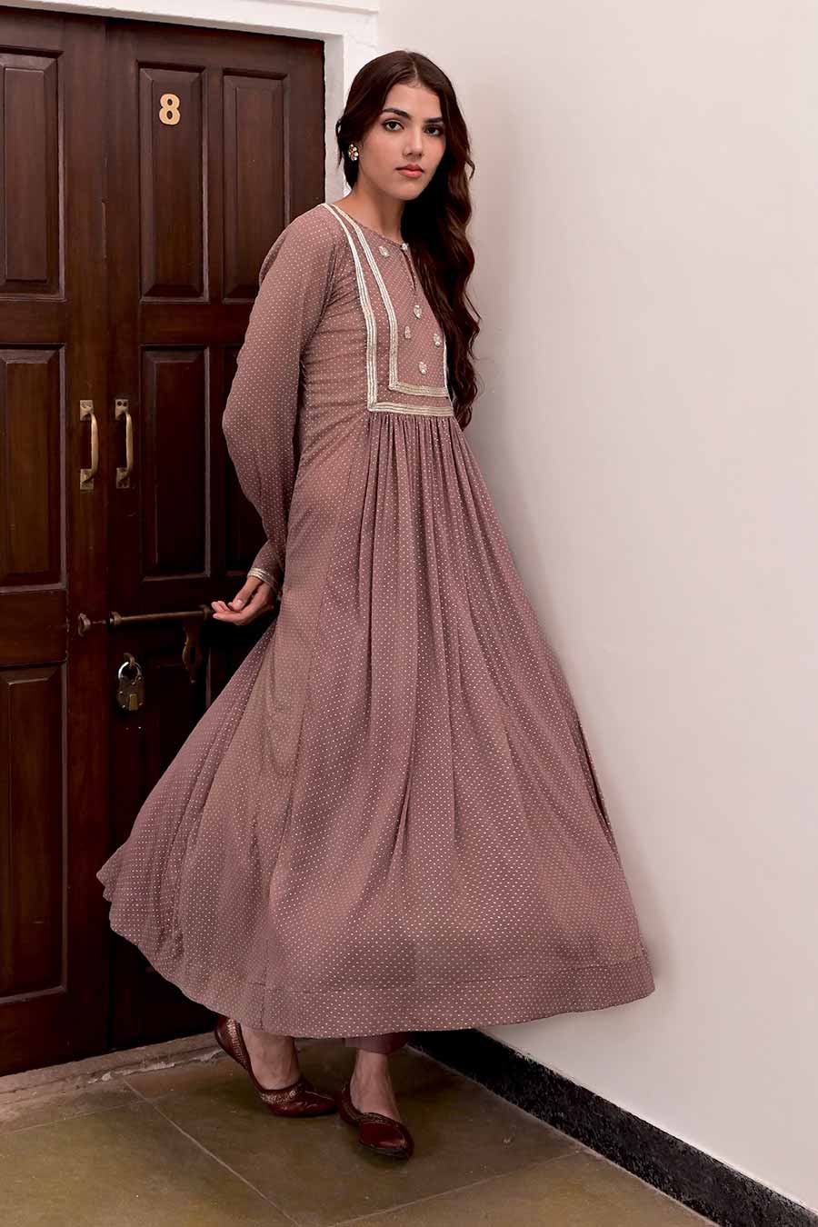 Peanut Brown Amal Kurta & Pant Set