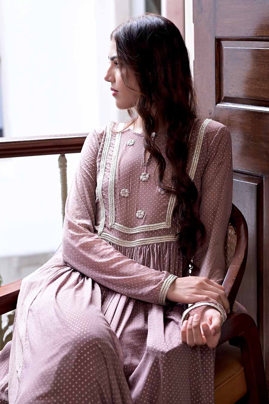 Peanut Brown Amal Kurta & Pant Set