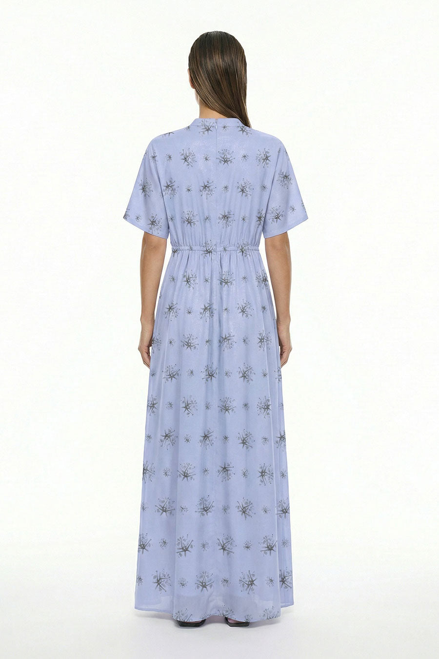 Blue Auralith Printed Maxi Dress