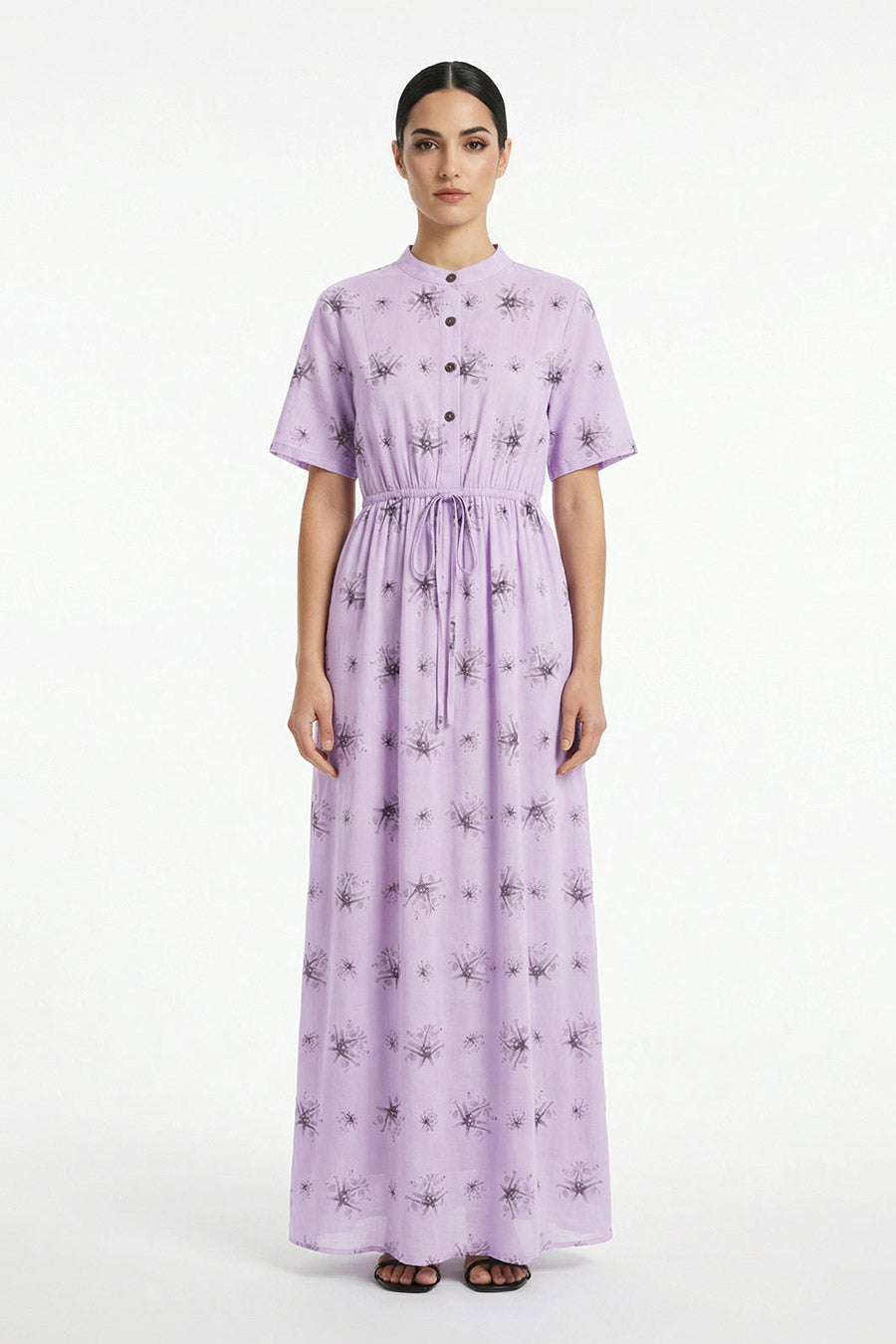 Pink Auralith Printed Maxi Dress