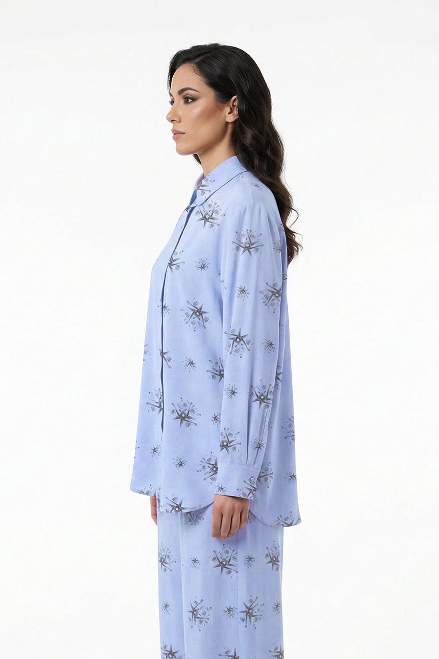 Blue Auralith Printed Shirt