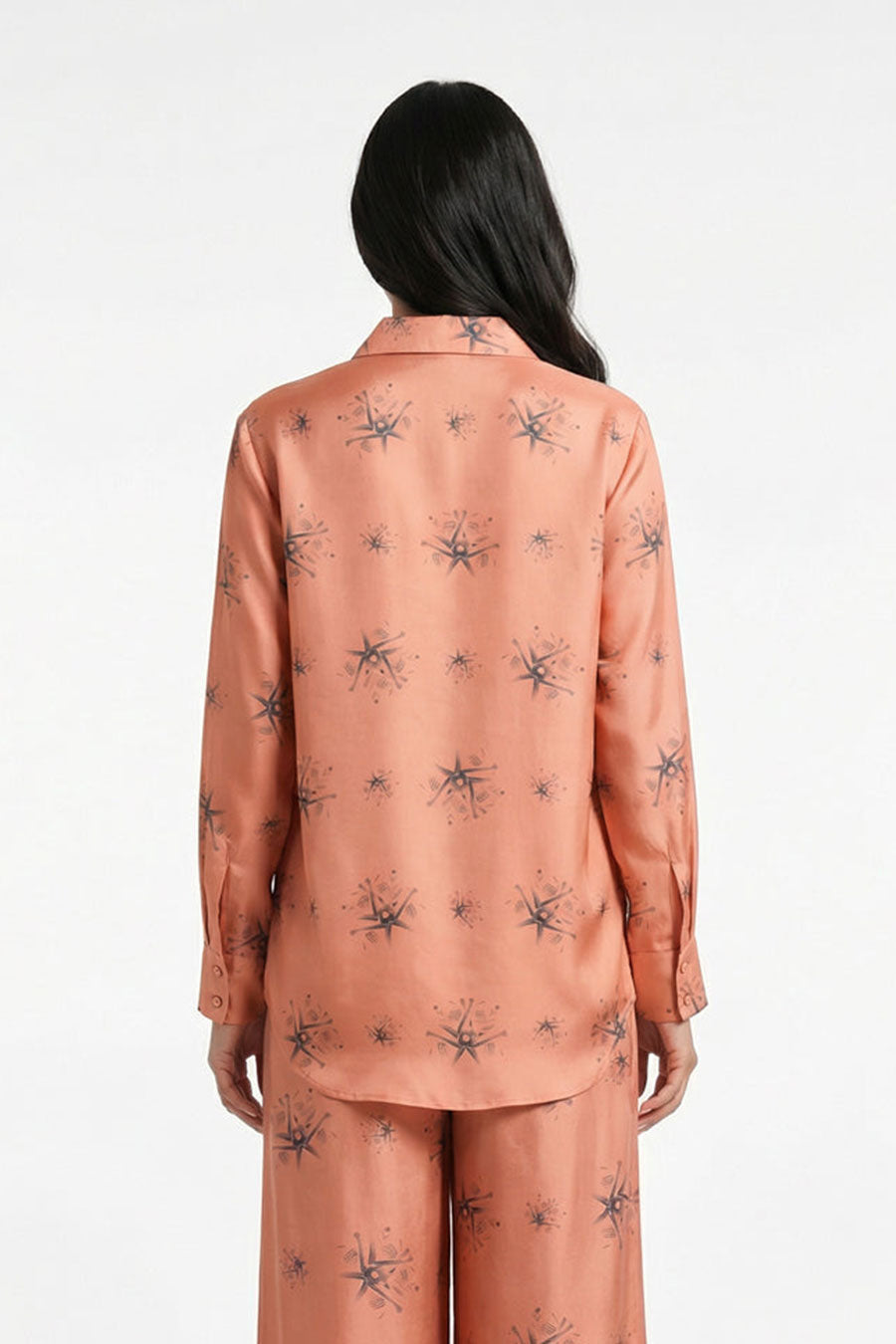 Orange Auralith Printed Shirt