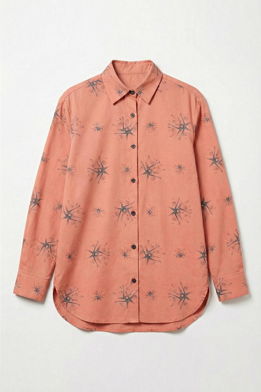 Orange Auralith Printed Shirt