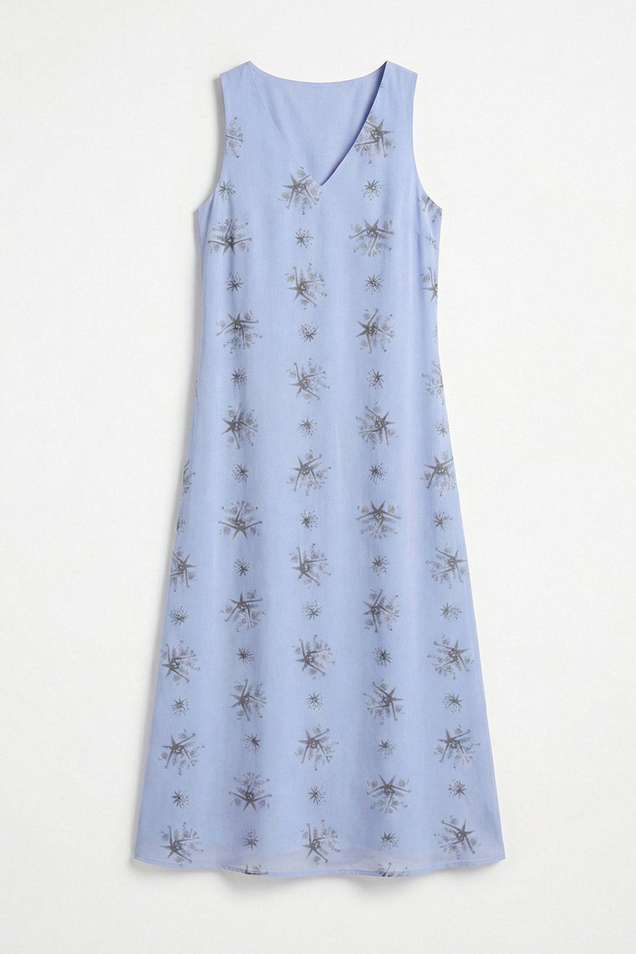 Blue Auralith Printed Sleeveless Dress