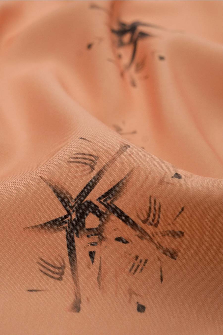 Orange Auralith Printed Sleeveless Dress