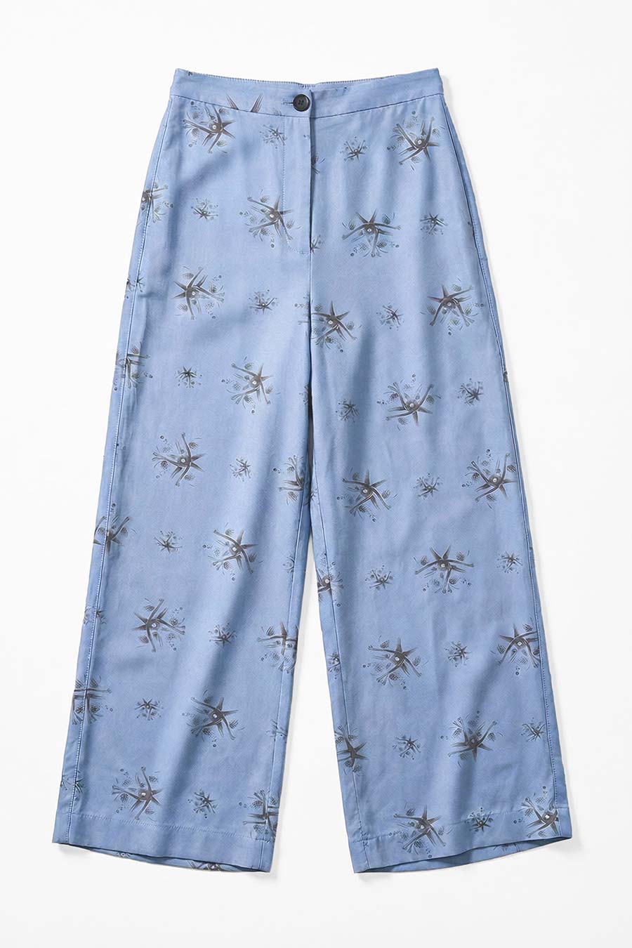 Blue Auralith Printed Wide Pants
