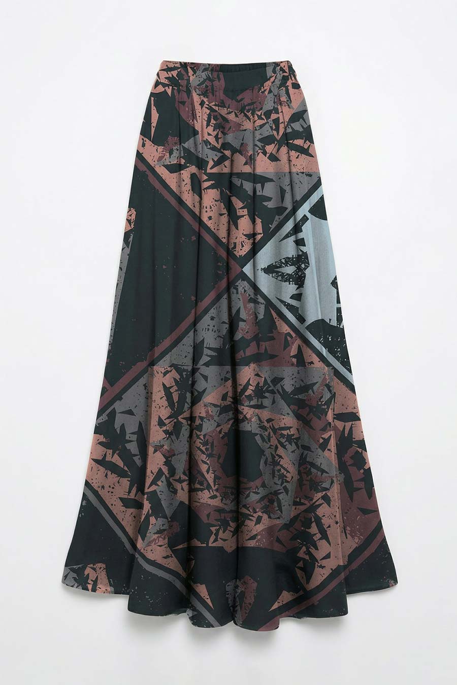 Black Cosmic Chaos Printed Skirt