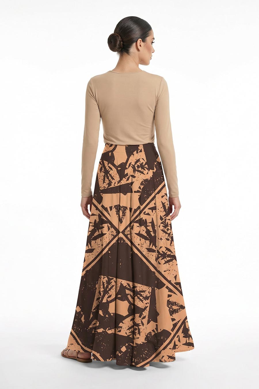 Yellow Cosmic Chaos Printed Skirt