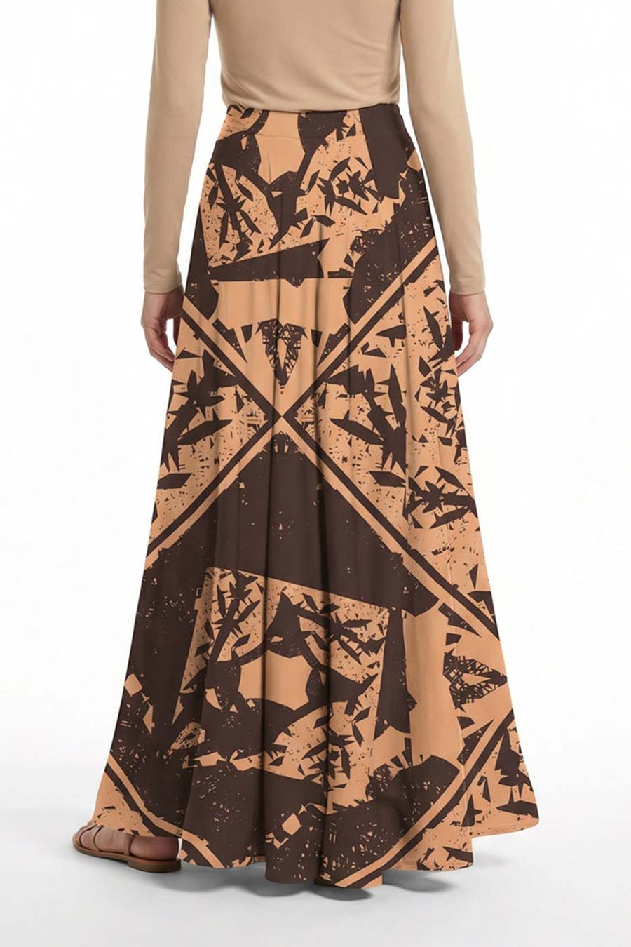 Yellow Cosmic Chaos Printed Skirt