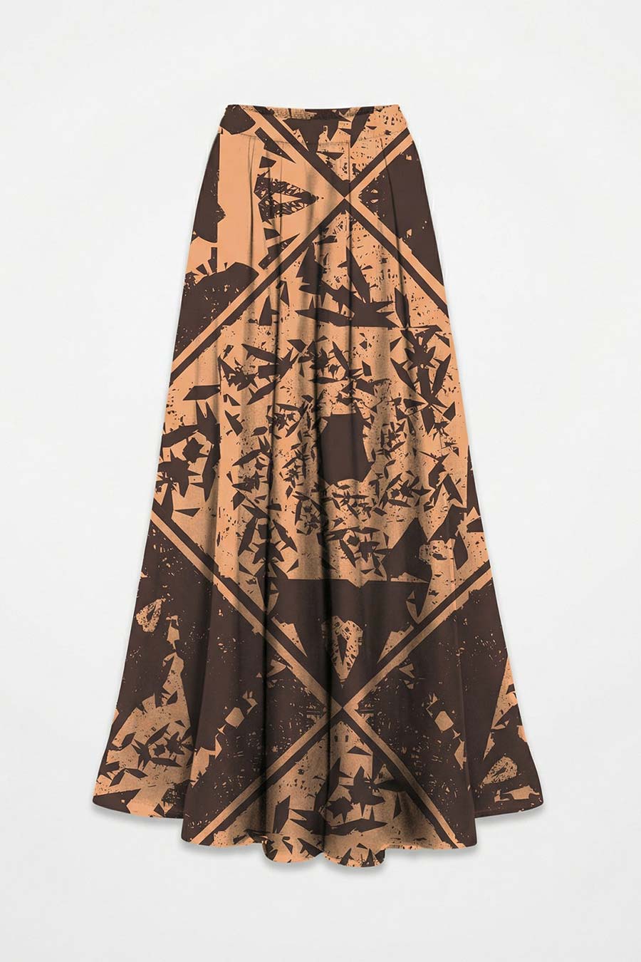 Yellow Cosmic Chaos Printed Skirt