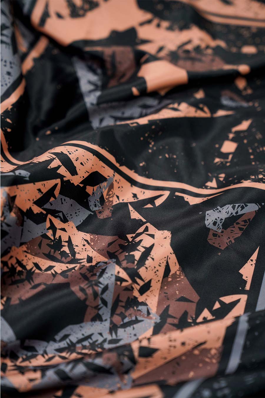 Black Cosmic Chaos Printed Wide Pants