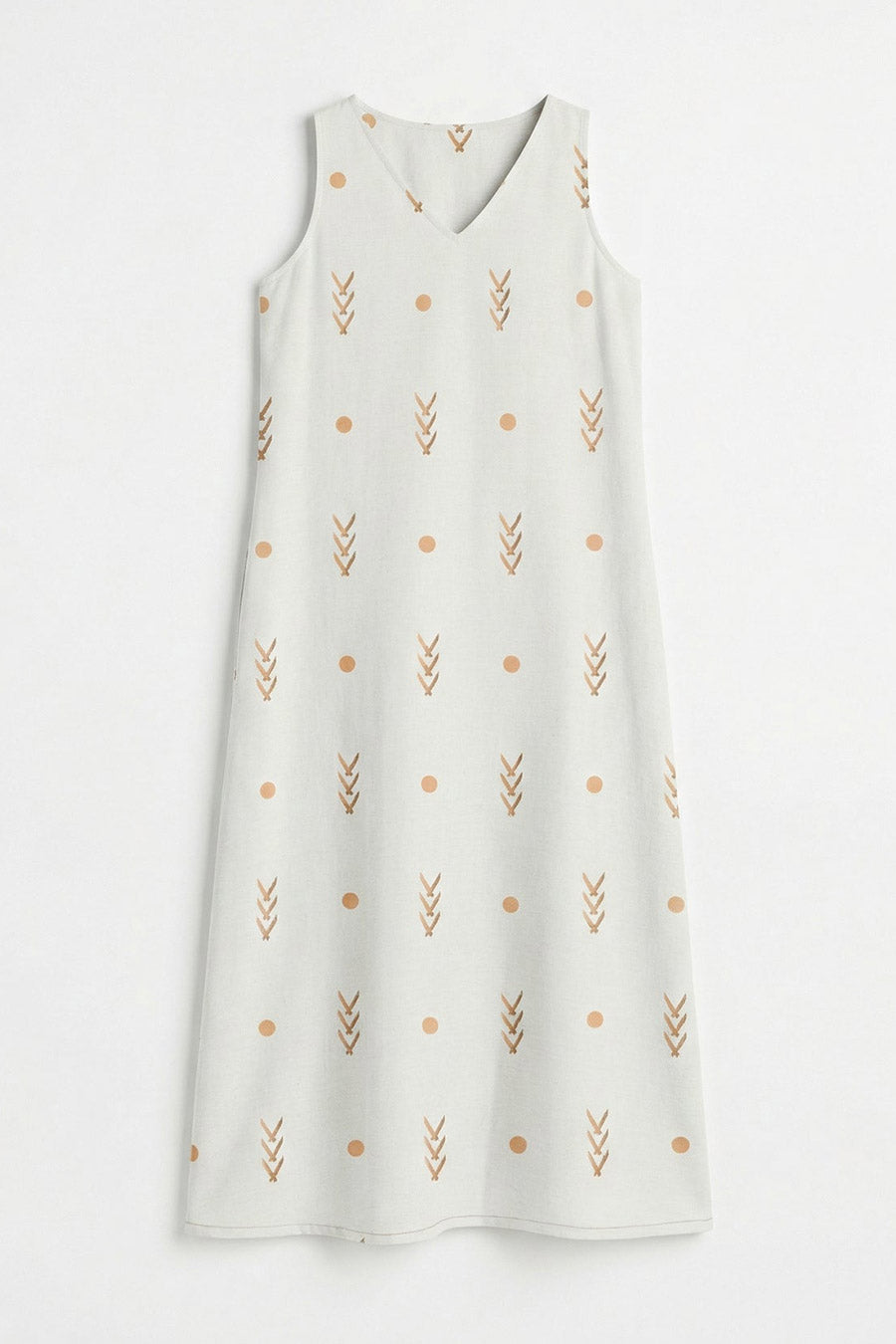 White Easy Is Right Printed Sleeveless Dress