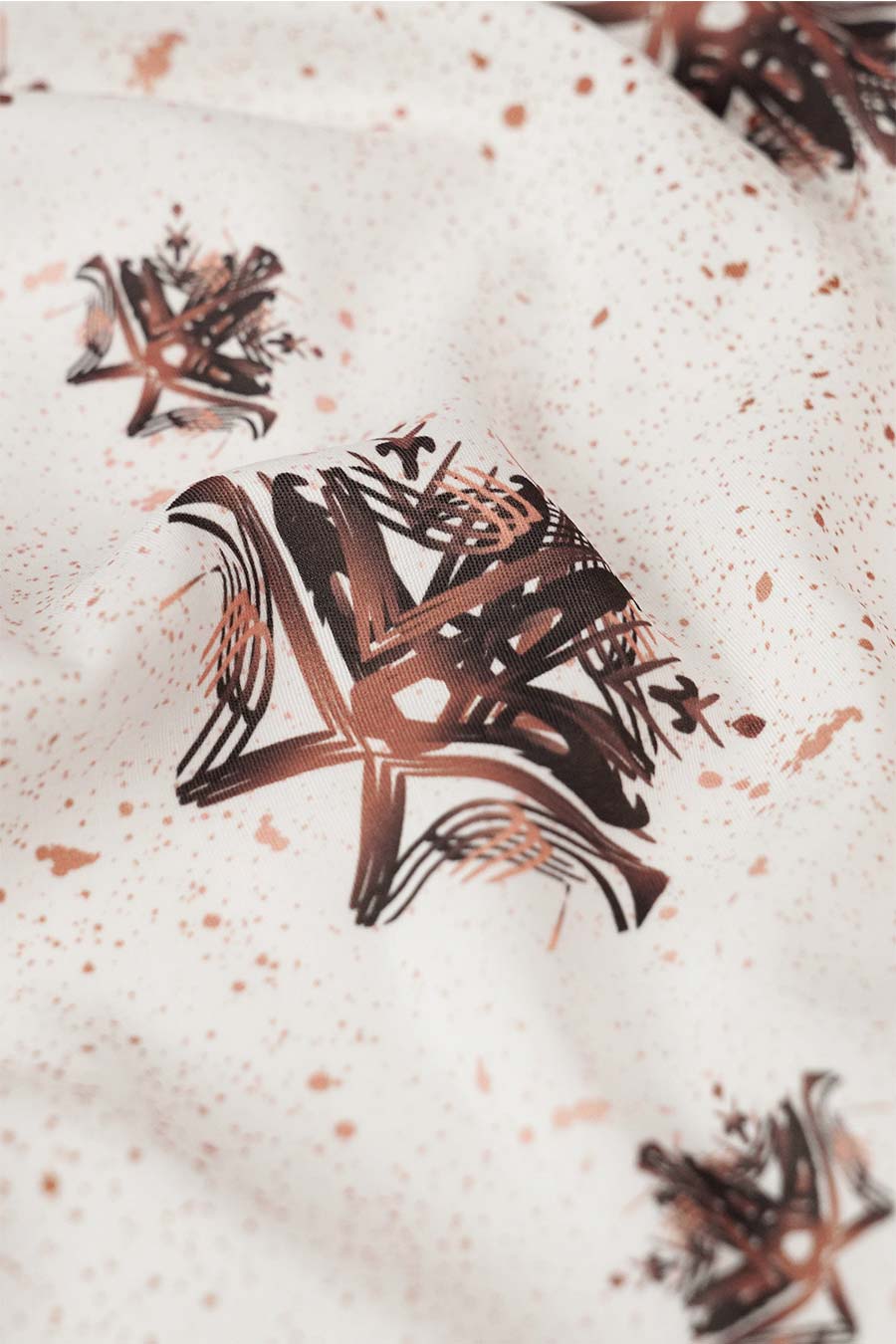 White Luminous Reign Printed Cropped Shirt