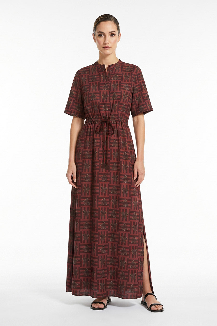 Red Mireaux II Printed Maxi Dress