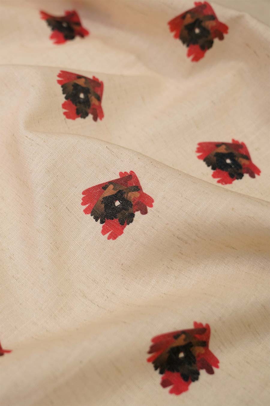Beige Measured Dissonance Printed Wide Pants