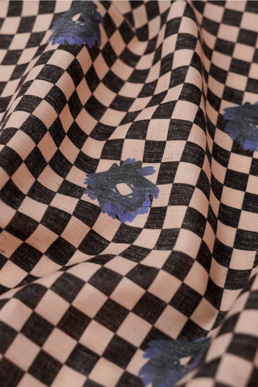 Pink-Black Nurazaa Printed Cropped Shirt