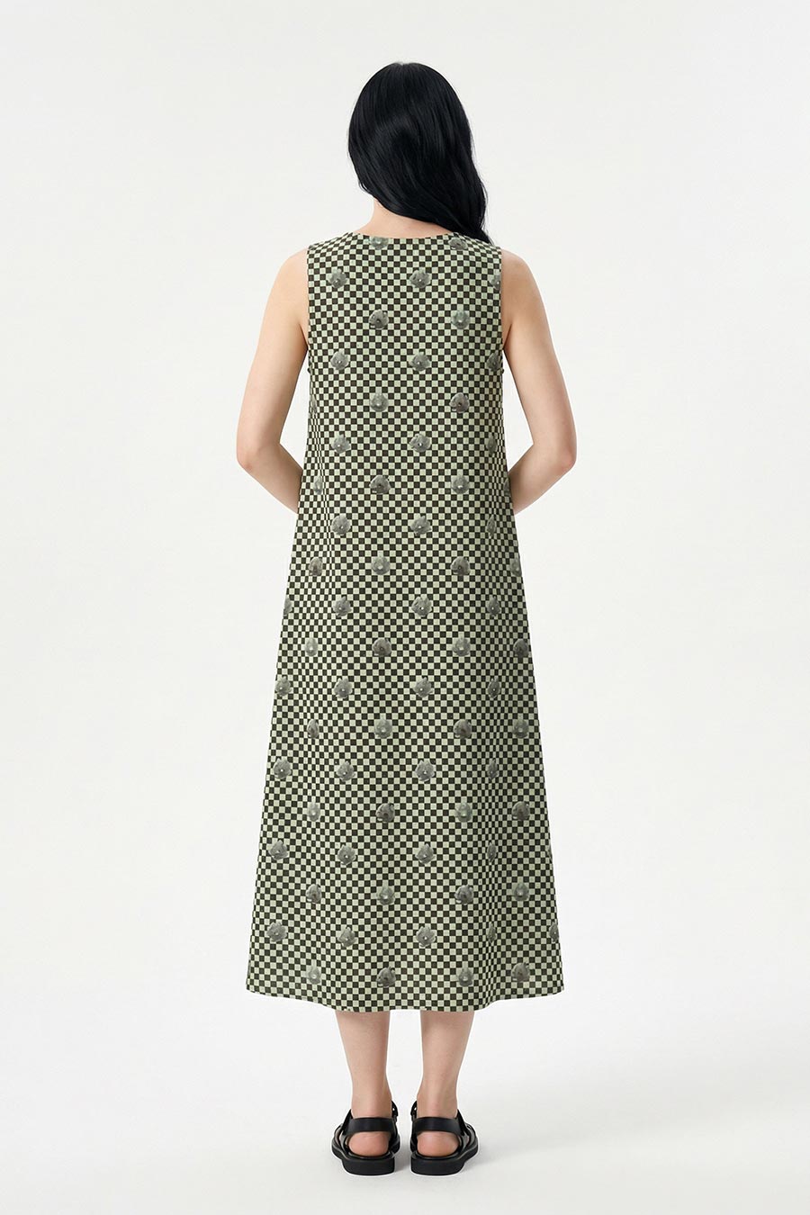 Mint Green The Nurazaa Printed Sleeveless Dress