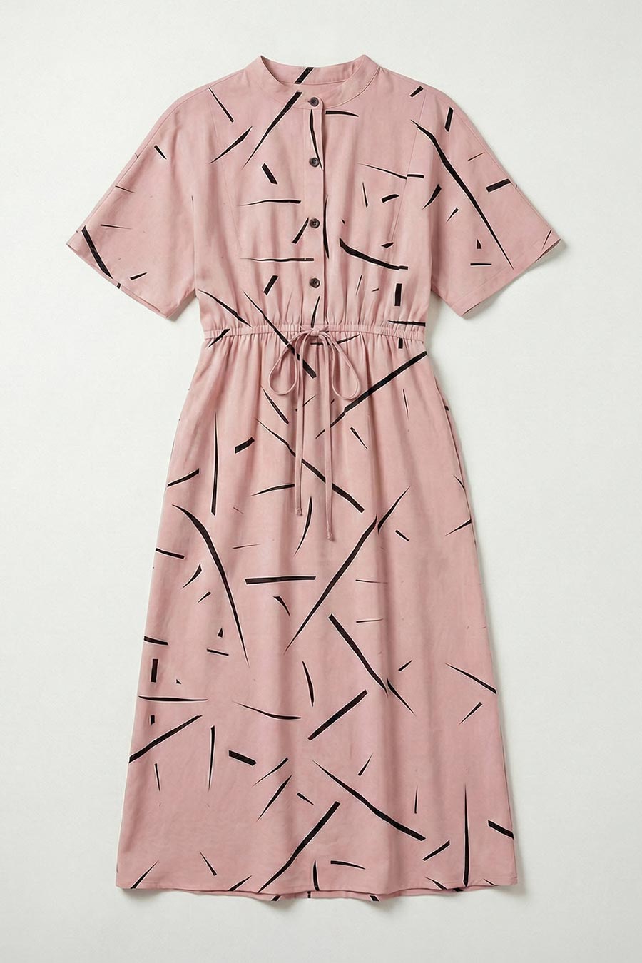 Peach Rough Notes Printed Maxi Dress
