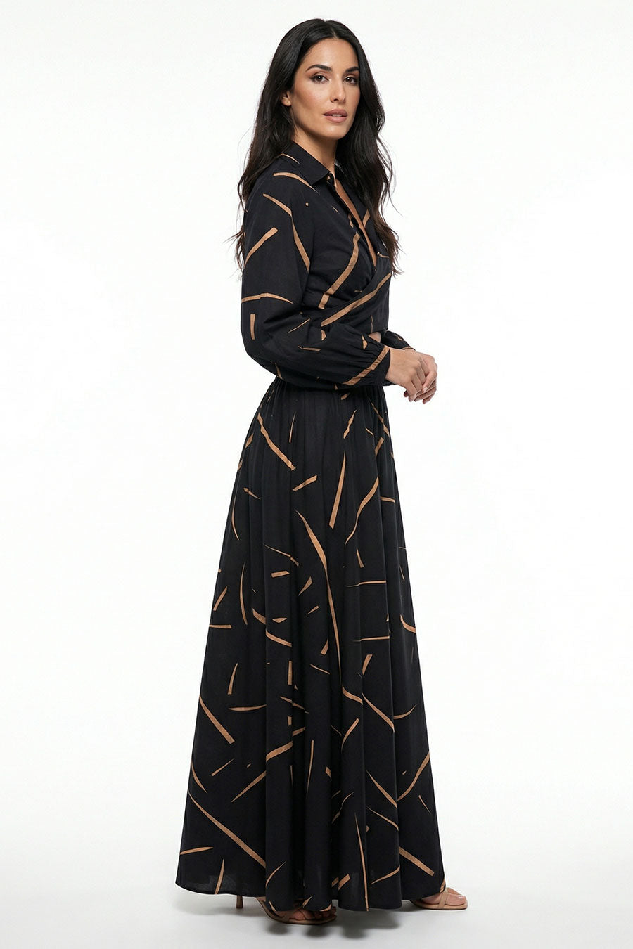Black Rough Notes Printed Skirt
