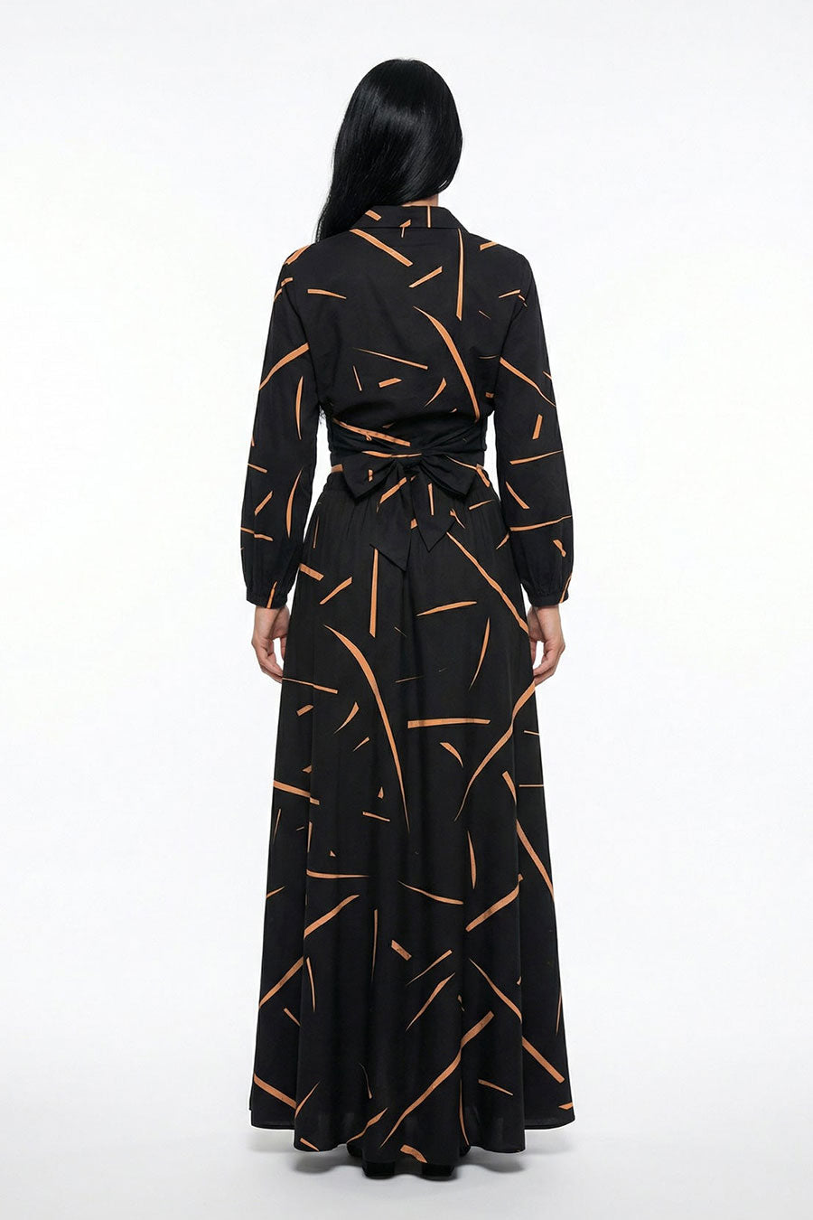 Black Rough Notes Printed Skirt