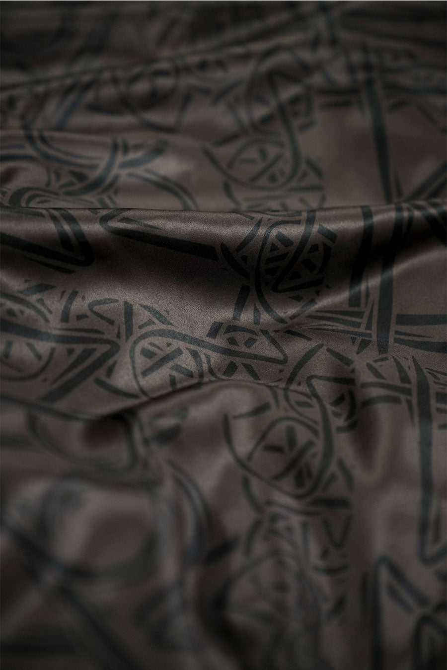 Mocha Timeless Impressions Printed Crossover Top