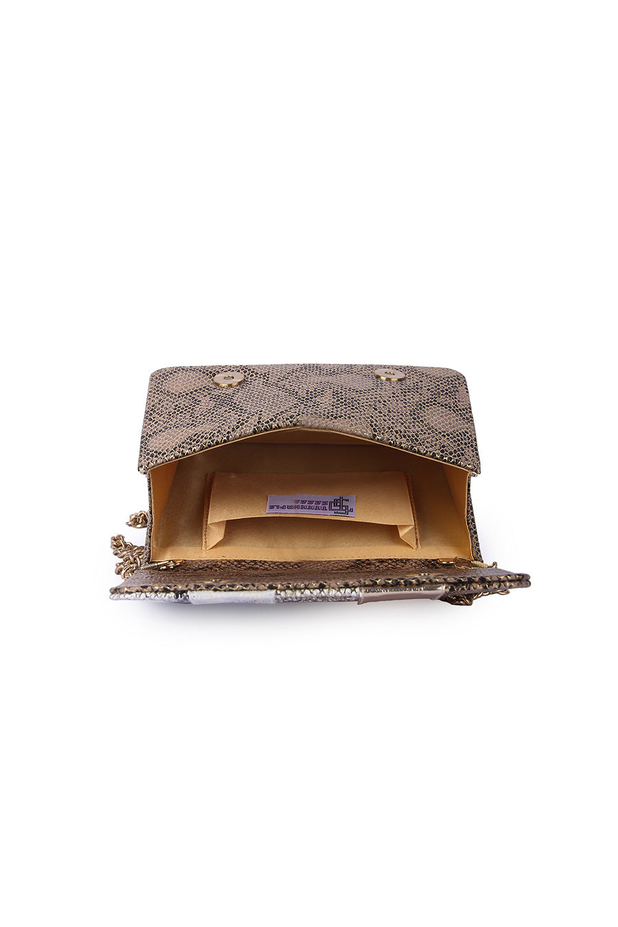 Multicolour Snakeskin Printed Clutch