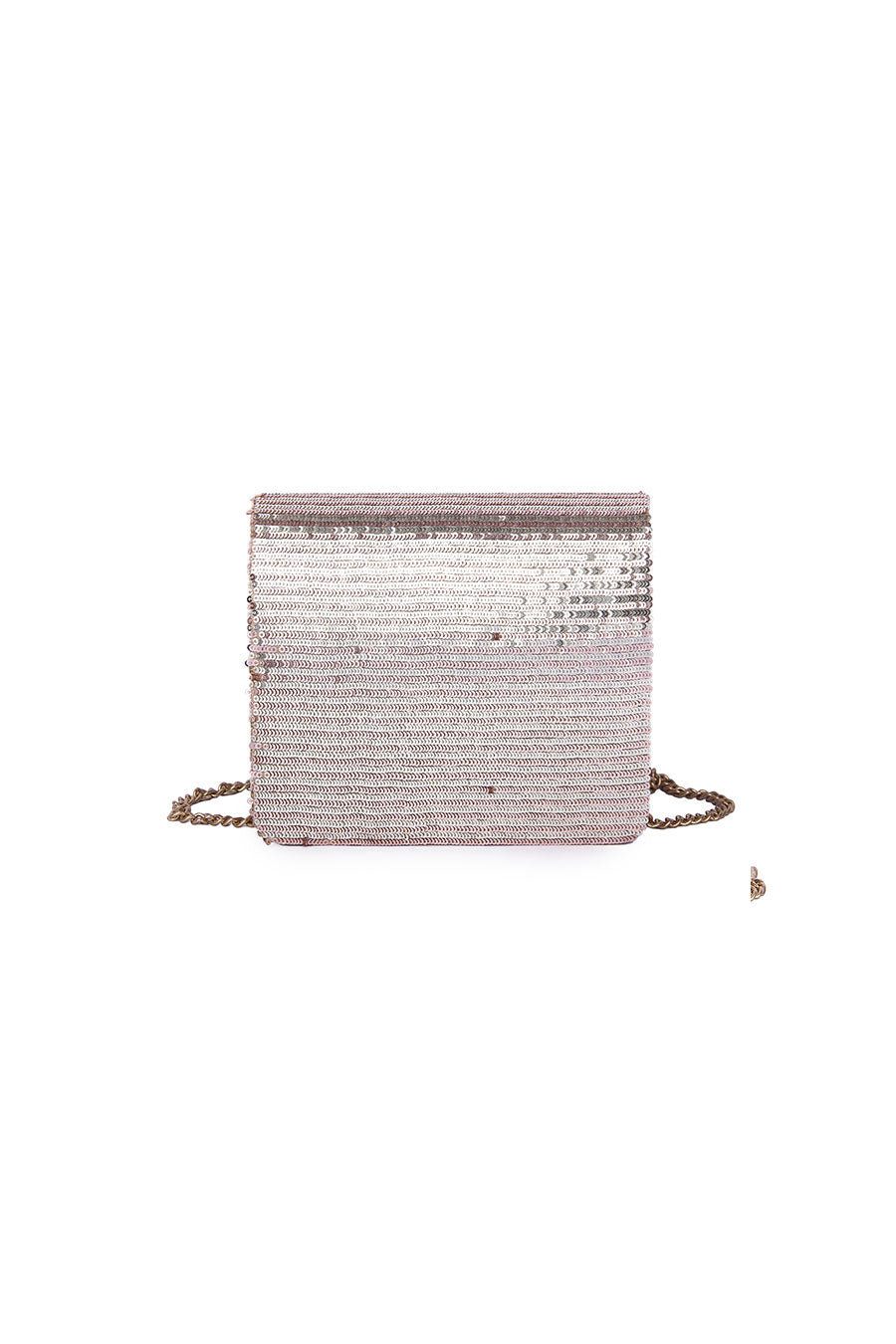 Gold Bonita Hand-Embroidered Clutch