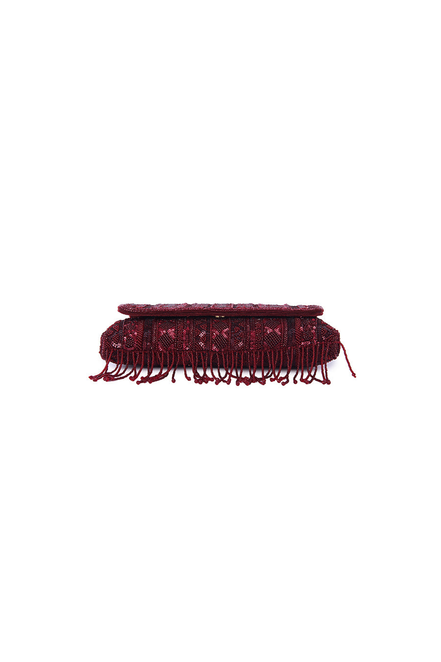 Maroon Mahira Hand-Embroidered Clutch
