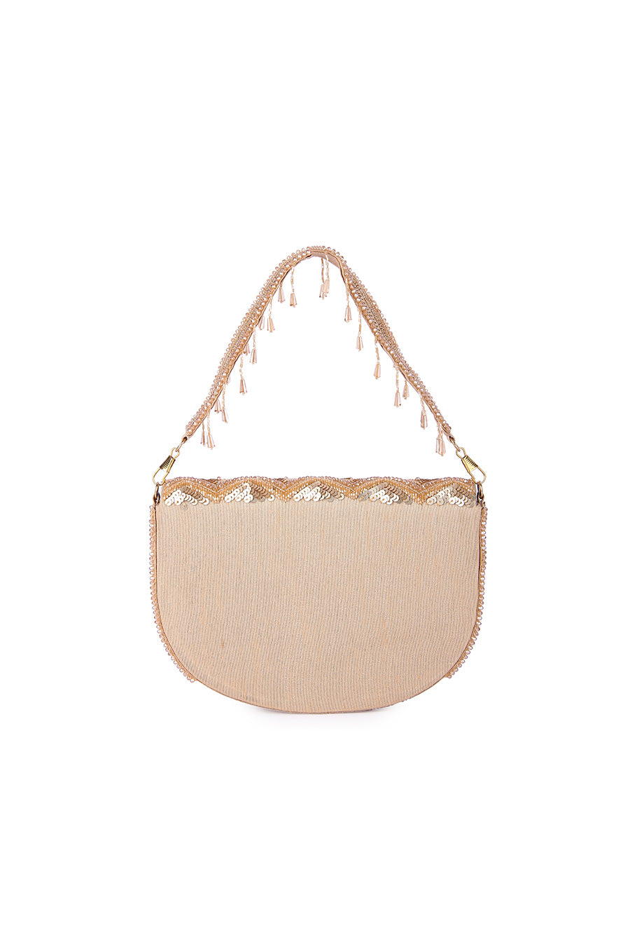 Gold Insiyaa Sequins Embroidered Clutch
